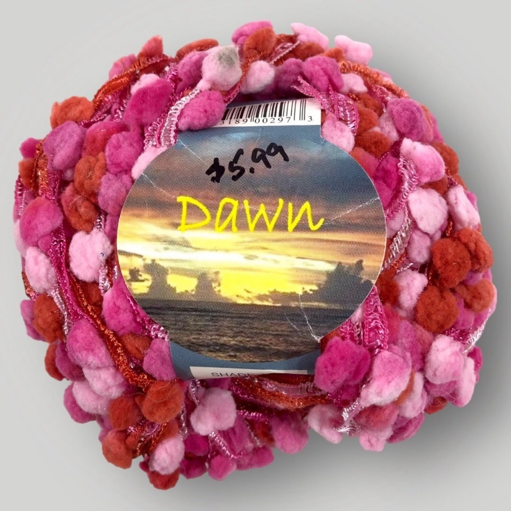 Dawn Pompom Novelty Yarn 49yds 100% Nylon Shade 1688!